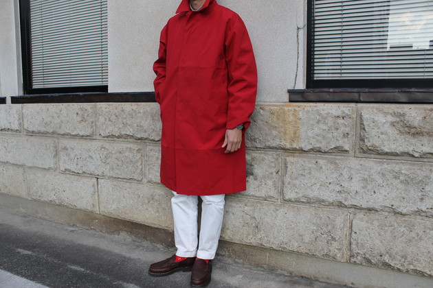 コート　赤　レッド　モドクロス　アメリカ　ステンカラーコート
